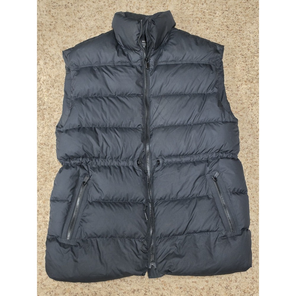 Athleta Cascade Down Oversized Puffer Vest Women's XS Black Cinched Waist